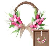 Spring Wreaths for the Front Door, Hanger for Flower Decoration, Spring Flower Wreath as Decoration, for the Wall, Window, Home, Indoor and Outdoor Use, Living Room, Bedroom At Ho