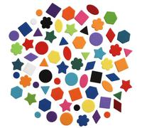 Springboard 100 Self-Adhesive Craft Felt Shapes, Pre-Cut 2-3cm Peel-and-Stick Fabric Squares for EYFS School & Home Art