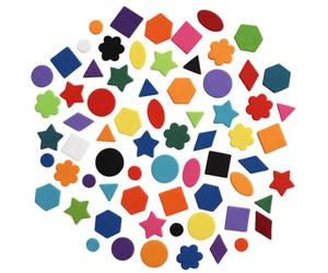 Springboard 100 Self-Adhesive Craft Felt Shapes, Pre-Cut 2-3cm Peel-and-Stick Fabric Squares for EYFS School & Home Art