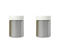 Springboard 100g Silver Craft Glitter Shaker Pot, Bright Metallic Decorative Glitter for Kids Slime, Resin & EYFS (Pack of 2)