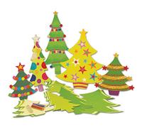 Springboard 10306 Pre-Cut Jumbo Card Christmas Trees (Pack of 40)