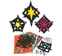 Springboard 10406 Stained Glass Silhouette Stars Christmas Craft Activity (Pack of 30)