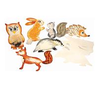 Springboard 10482 Pre-Cut Paper Woodland Creature Display Shapes (Pack of 30)