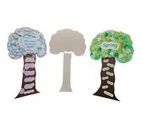 Springboard 10735 Giant Display Sturdy Greyboard Tree Shapes (Pack of 3) for Classroom Display