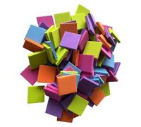 Springboard 2.5cm Craft Foam Squares (100 Pack), Large Pre-Cut Coloured EVA Foam Shapes for Kids EYFS Collage, Sorting & School Displays