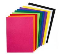 Springboard 24-Pack Assorted A4 Craft Felt Sheets, Bulk Coloured Fabric Material for EYFS School Collage & Kids Sewing