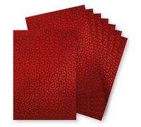 Springboard A4 Holographic Card Sheets - 230gsm Cardstock for Card Making - Holographic Card Compatible w/Die-Cutting Machines - Sparkly Craft Supplies - Red (Hearts) - 10-Pack