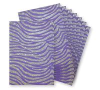 Springboard A4 Metallic Holographic Foil Design Card - 10-Pack of 230gsm Cardstock for Card Making - Crafting Card Compatible w/Die-Cutting Machines - Silver Animal Print (Purple)
