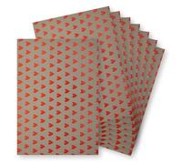Springboard A4 Metallic Holographic Foil Design Card - 230gsm Cardstock for Card Making - Compatible w/Die-Cutting Machines - Vibrant & Interesting Crafting Card - Red Hearts (Grey Card) - 10-Pack