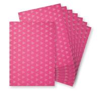 Springboard A4 Metallic Holographic Foil Design Card - 230gsm Cardstock for Card Making - Crafting Card Compatible w/Die-Cutting Machines - Pink Hearts (Deep Pink Card) - 10-Pack