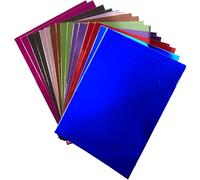 Springboard A4 Mirror Foil Gloss Card Sheets - 230gsm Cardstock for Card Making - Mirror Foil Card Compatible w/Die-Cutting Machines - Sparkly Craft Supplies - Assorted - 16-Pack