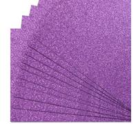 Springboard A4 Glitter Card Sheets - 230gsm Non Shed Glitter Cardstock for Card Making - Glitter Card Compatible w/Die-Cutting Machines - Sparkly Craft Supplies - 10-Pack - Purple
