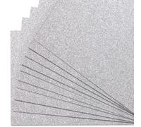 Springboard A4 Glitter Card Sheets - 230gsm Non-Shed Glitter Cardstock - Die-Cutting Compatible - Sparkly Craft Supplies - 10-Pack - Silver