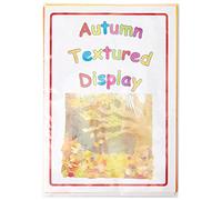 Springboard Autumn Textured Fabric Classroom Display Pack - Glitter and Printed Leaf Shape Decorations w/ Hessian, Net, and Felt Backgrounds - Craft Supplies for Teachers