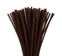 Springboard Brown Pipe Cleaners 15cm (50 Pack), Soft Coloured Chenille Stems for Kids Animal Crafts & EYFS Model Making