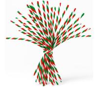 Springboard Candy Cane Pipe Cleaners 30cm (50 Pack), Red & White Striped Chenille Stems for Kids Christmas Crafts & EYFS Decorations