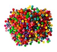 Springboard Chunky Barrel Beads (500 Pack), Plastic Crafting Beads with Large Holes for Kids Bracelet Making, EYFS Threading & Art
