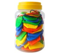 Springboard Colossal Buttons & Threading Laces (64 Pack), Large Button Lace Kit for EYFS Sorting, Counting & Fine Motor Skills