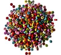 Springboard Coloured Alphabet Beads Pack of 400, Bright A-Z Letter Beads for Kids Bracelet Making, EYFS Literacy & Jewellery Crafts