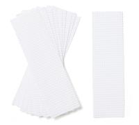Springboard Cross Stitch Fabric Bookmarks - 10-Pack of Binca Mesh for Sewing - 100% Cotton, 6-Count Embroidery Fabric for Kids - Cross Stitch Accessories - 20 x 6 cm Bookmarks - White