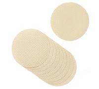 Springboard Cross Stitch Fabric Circles - 10-Pack of Binca Mesh for Sewing - 100% Cotton, 6-Count Embroidery Fabric for Kids - Cross Stitch Accessories - 15 cm Diameter Circles - Cream