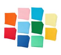 Springboard Cross Stitch Fabric Squares - 50-Pack of Binca Mesh Sheets for Sewing - 100% Cotton Embroidery Fabric for Kids - Cross Stitch Accessories - 15 x 15 cm Squares - Assorted Colours