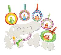 Springboard Embossed Wreath Christmas Tree Decoration Craft Activity (Pack of 30)