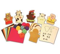 Springboard Farm Animal Hand Puppets Kit - Puppet Making Kit for Children - Kids Craft Sewing Activity Packs - Early Years Learning Resources - 30-Pack - 20 x 16 cm