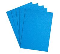 Springboard Fluorescent Glitter Card 5-Pack - A4 Sheets of 230gsm Coloured Glitter Card for Arts and Crafts with Non-Shed Design for Less Mess - Fluorescent Blue