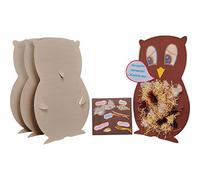 Springboard Giant Greyboard Owl Shapes for Classroom Display - Pre-Cut Card Shapes - Classroom Decorations and School Supplies for Teachers - Arts and Crafts for Kids - 3-Pack - 59 x 49 cm