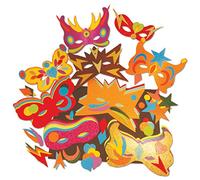 Springboard Glitter Masks And Shapes Craft Activity Pack (Pack of 40)