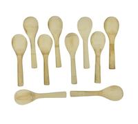 Springboard Plain Bamboo Wooden Spoons (10 Pack), Blank Craft Spoons for Kids EYFS Puppet Making, Storytelling & Displays