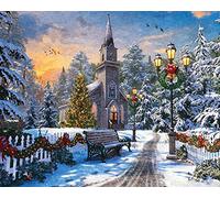 Springbok 1000 Piece Jigsaw Puzzle Holiday Church - Unique Cut Pieces