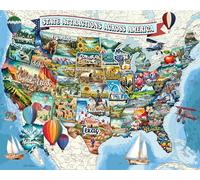 Springbok All American Attactions 1000 Piece Puzzle for Adults- Explore Americas Top Attractions