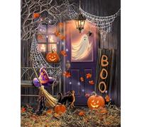 Springbok Boo! 1000 Piece Puzzle for Adults and Families- Spooky Fun with a Ghost Knocking at The Door