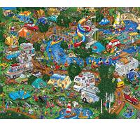 Springbok - Camping World - 1000 Piece Jigsaw Puzzle- Illustration Features Camping at It's Best