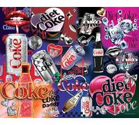 Springbok Diet Coke Bling 1000 Piece Jigsaw Puzzle for Adults - Colorful Coca-Cola Puzzle - Poster Now Included - Unique Cut Pieces - Made in USA
