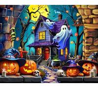 Springbok Haunted Halloween Party 1000 Piece Puzzle for Adults- Celebrate Halloween at Our Favorite Haunted Mansion