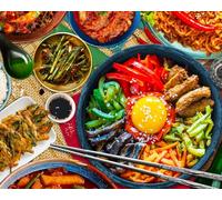 Springbok Korean Delight 1000 Piece Jigsaw Puzzle for Adults - Enjoy a Tasty Escape with This Korean Buffet for The Eyes