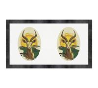 'Springbok Portrait with African Landscape' Pet Feeding Mat (PM00027492)