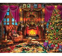 Springbok Puzzles - Cozy Christmas - 1000 Piece Jigsaw Puzzle - Large 24 Inches by 30 Inches Puzzle - Made in USA - Unique Cut Interlocking Pieces