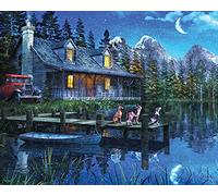 Springbok Puzzles - Moonlit Night - 1000 Piece Jigsaw Puzzle - Large 24 Inches by 30 Inches Puzzle - Made in USA - Unique Cut Interlocking Pieces
