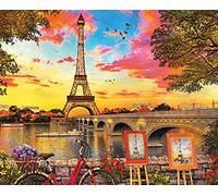 Springbok Puzzles - Paris Sunset - 1000 Piece Jigsaw Puzzle - Large 30 Inches by 24 Inches Puzzle - Made in USA - Unique Cut Interlocking Pieces