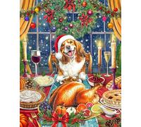 Springbok Thanksgiving Guest 1000 Piece Puzzle for Adults and Families - Our Furry Friend is Waiting for Thanksgiving Treats