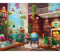 Springbok - The Library - 1000 Piece Jigsaw Puzzle- Challenge Yourself with This Colorful Image for booklovers