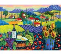 Springbok Vineyard Delights 1000 Piece Puzzle for Adults - Take in The Beauty of This Colorful Vineyard