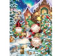 Springbok's 500 Piece Jigsaw Puzzle Gnome Village - Unique Cut Pieces