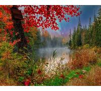 Springbok's Early Dawn on The Lake 1000 Piece Puzzle for Adults Brings You to a Relaxing Lakeside Escape