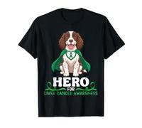 Springer Dog Hero for Liver Cancer Awareness Support Warrior T-Shirt