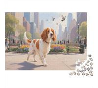 Springer Spaniel 1000 Piece Adult Jigsaw Puzzles Dog Festive Gifts Family Challenging Educational Games Home Decoration for Adults And Kids Age 12 Years Up 1000pcs (75x50cm)